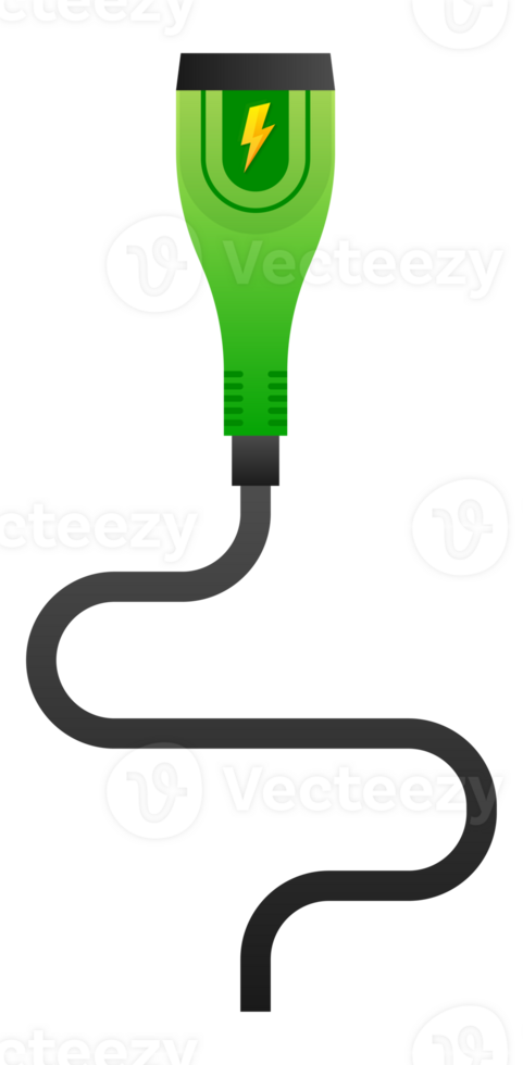 Electric car charging plug. Charger connector. EV station png