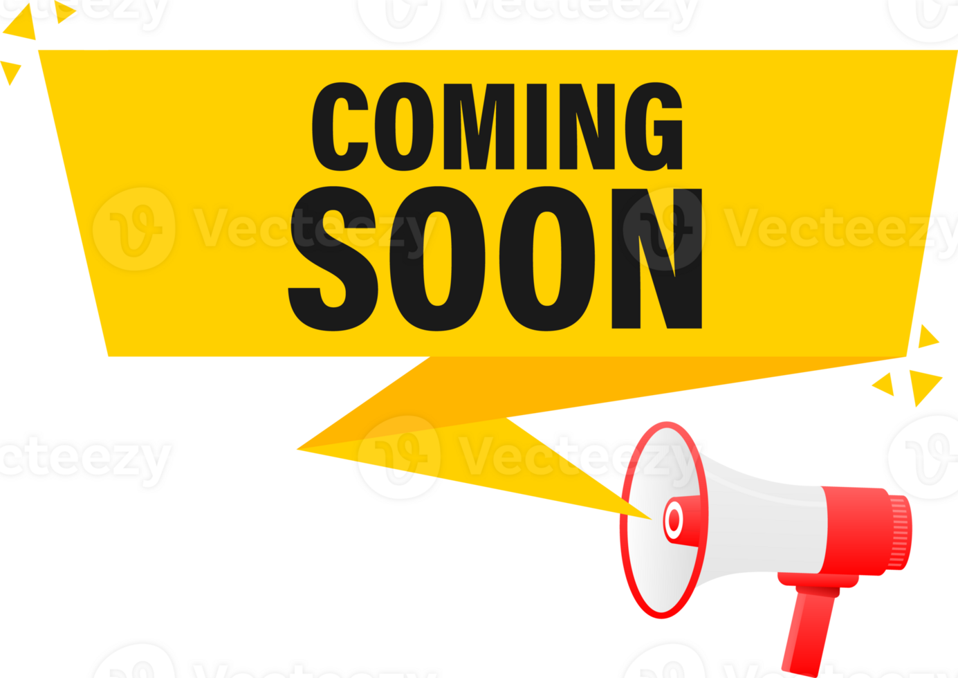 illustration of empty chat bubbles and a loudhailer, ideal png