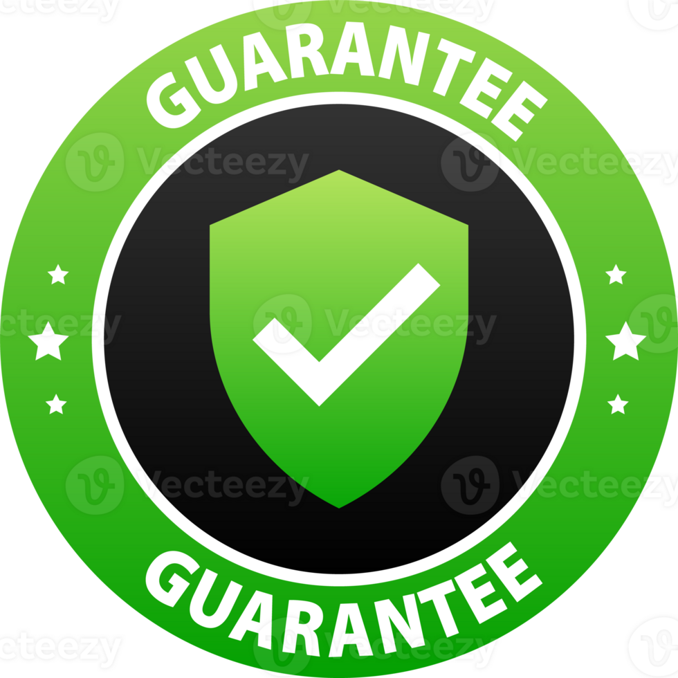 Guarantee sign. Quality assurance, Reliability and confidence in every purchase png