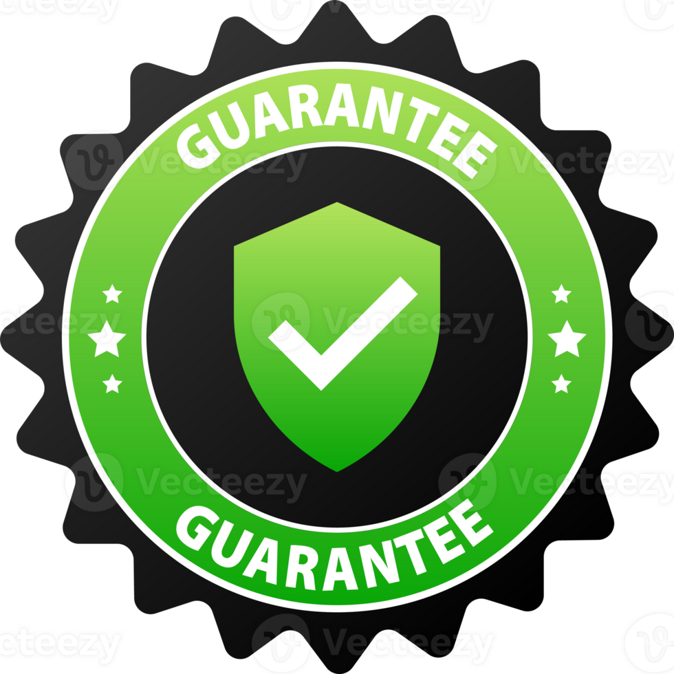 Guarantee sign. Quality assurance, Reliability and confidence in every purchase png