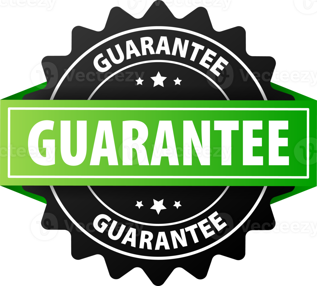 Guarantee sign. Quality assurance, Reliability and confidence in every purchase png