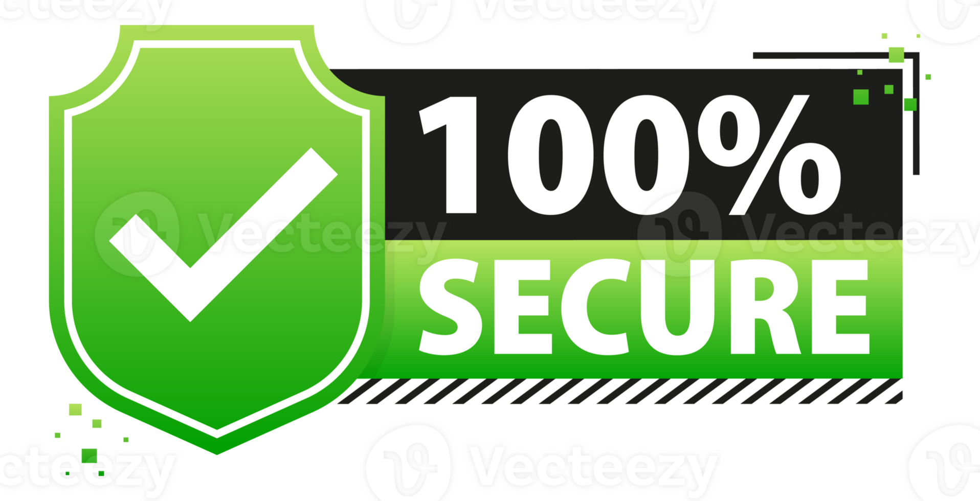 100 percent Secure label Maximum data protection and security png