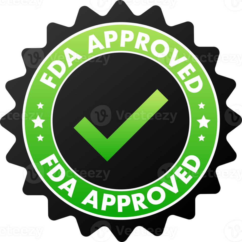 Fda approved Label. FDA Validated Quality and Safety Assurance png