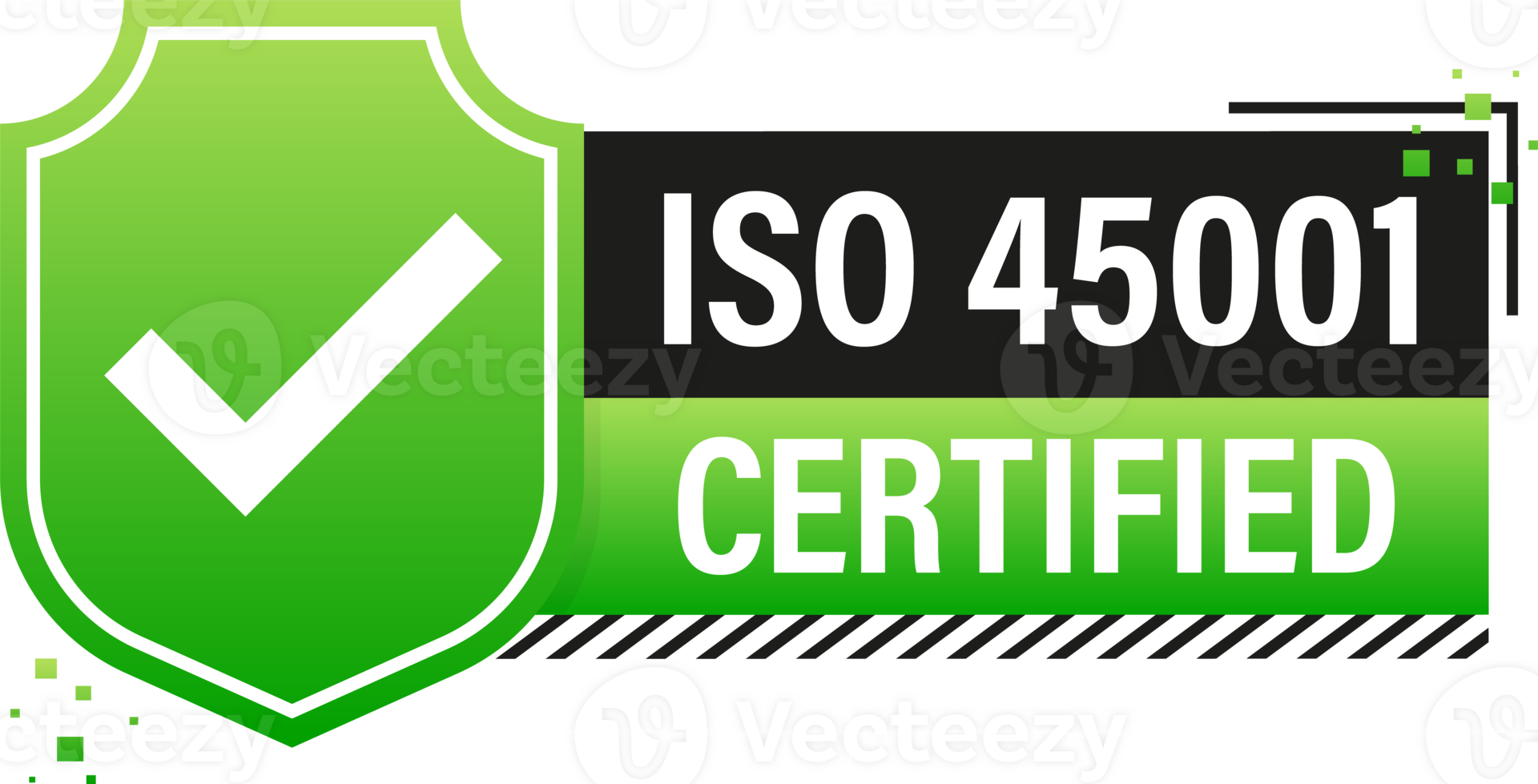ISO certified set stamp and labels. Quality management system certified png