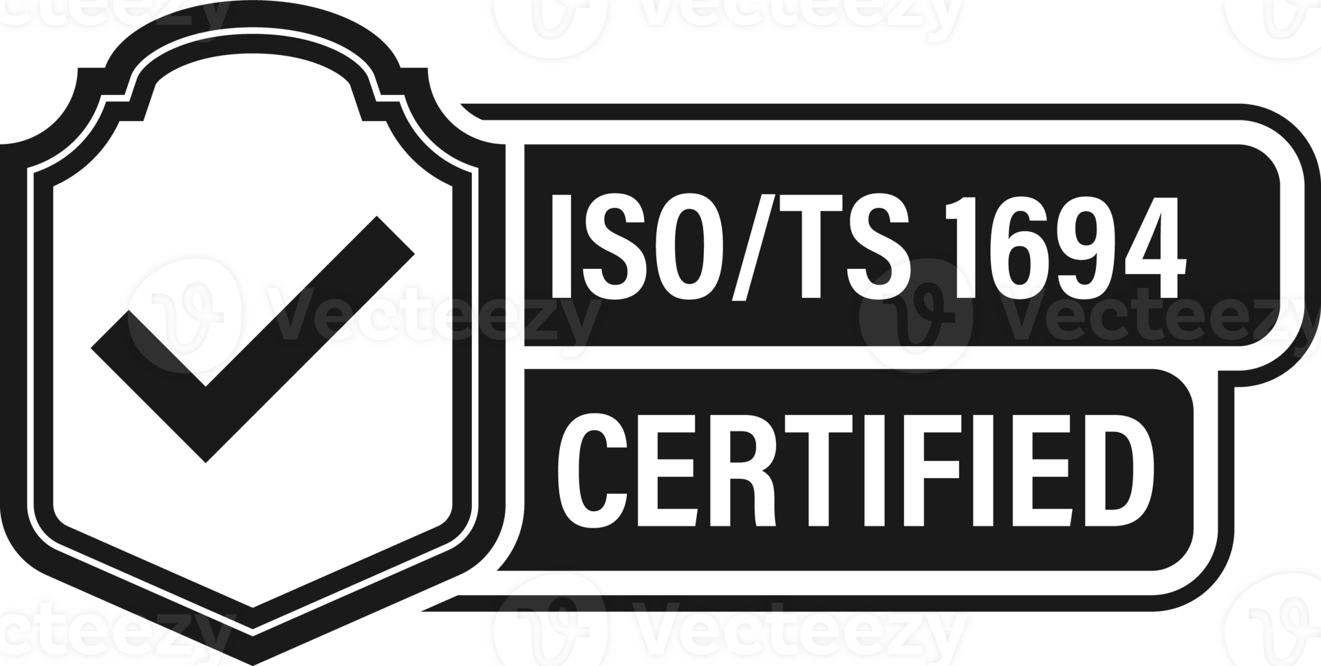 ISO certified set stamp and labels. Quality management system certified png