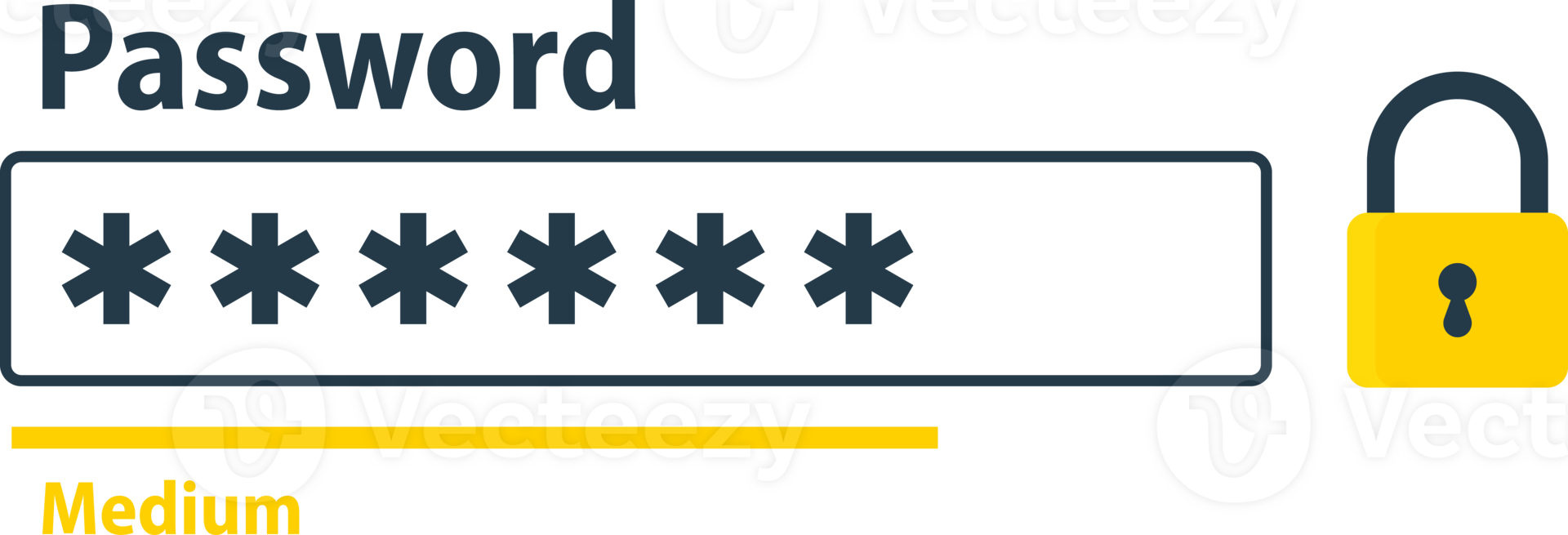 Password weak, medium and strong. User data protection. Safety requirement. Password complexity level png