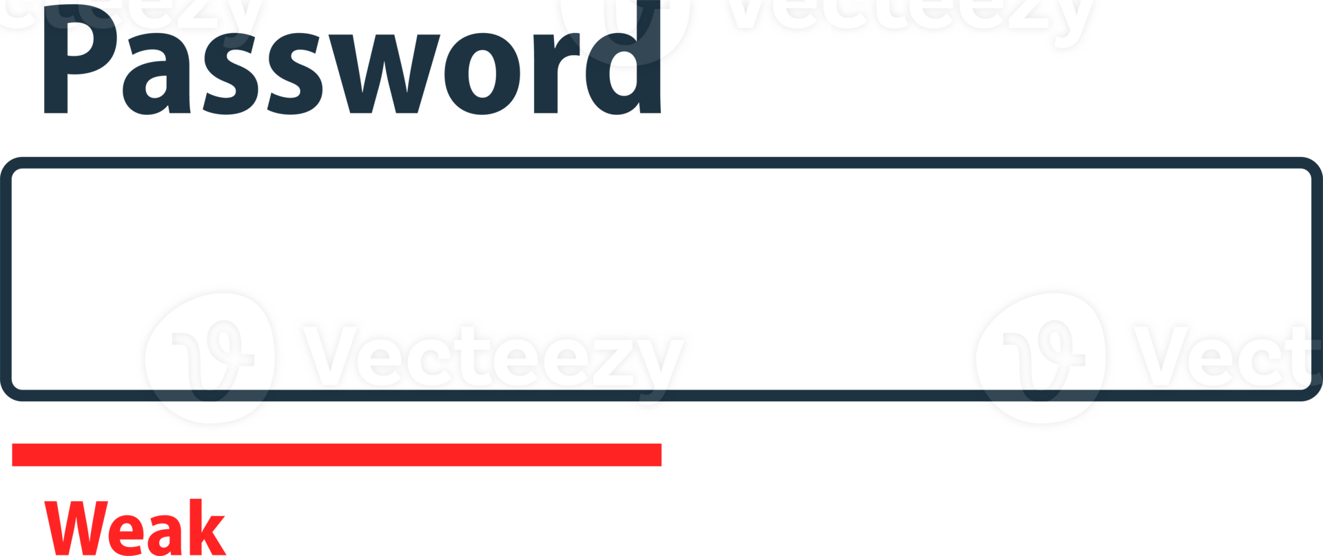 Password weak, medium and strong. User data protection. Safety requirement. Password complexity level png