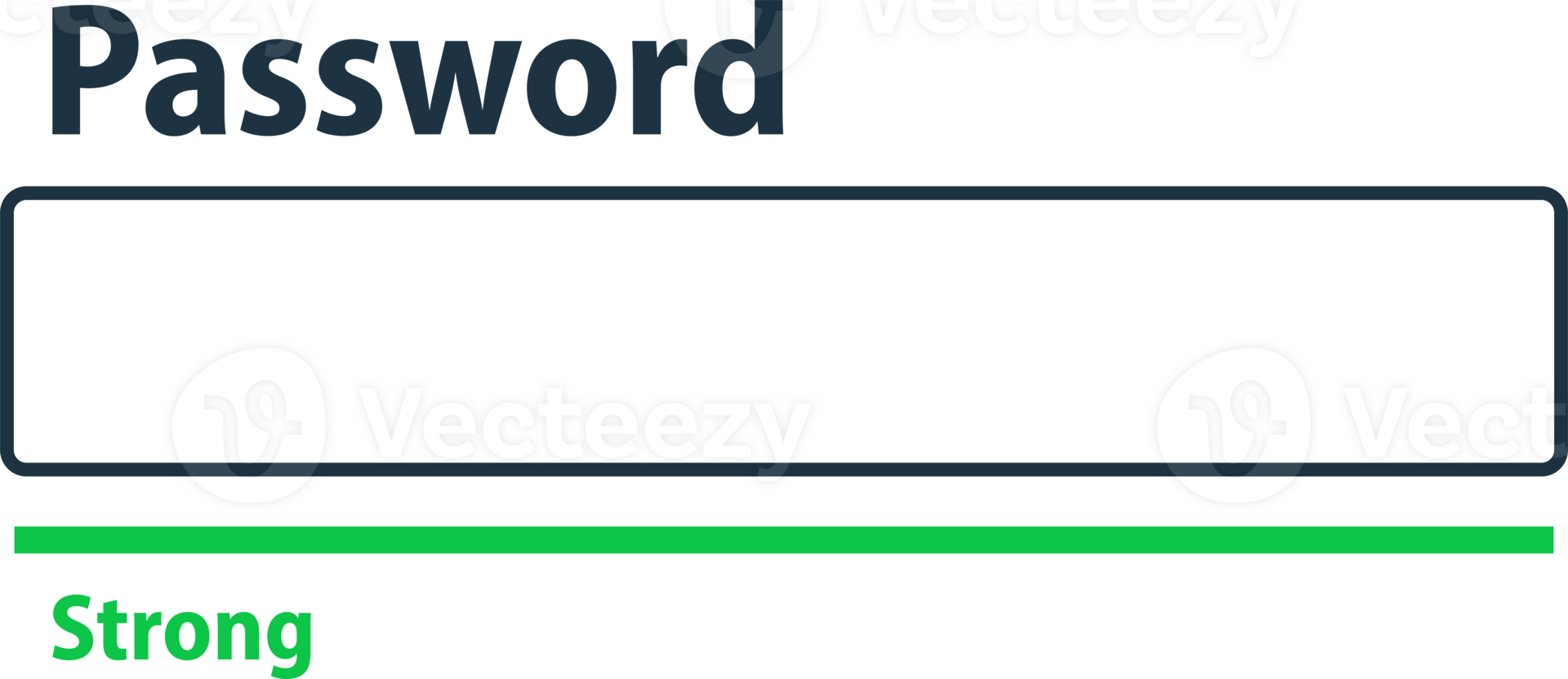 Password weak, medium and strong. User data protection. Safety requirement. Password complexity level png