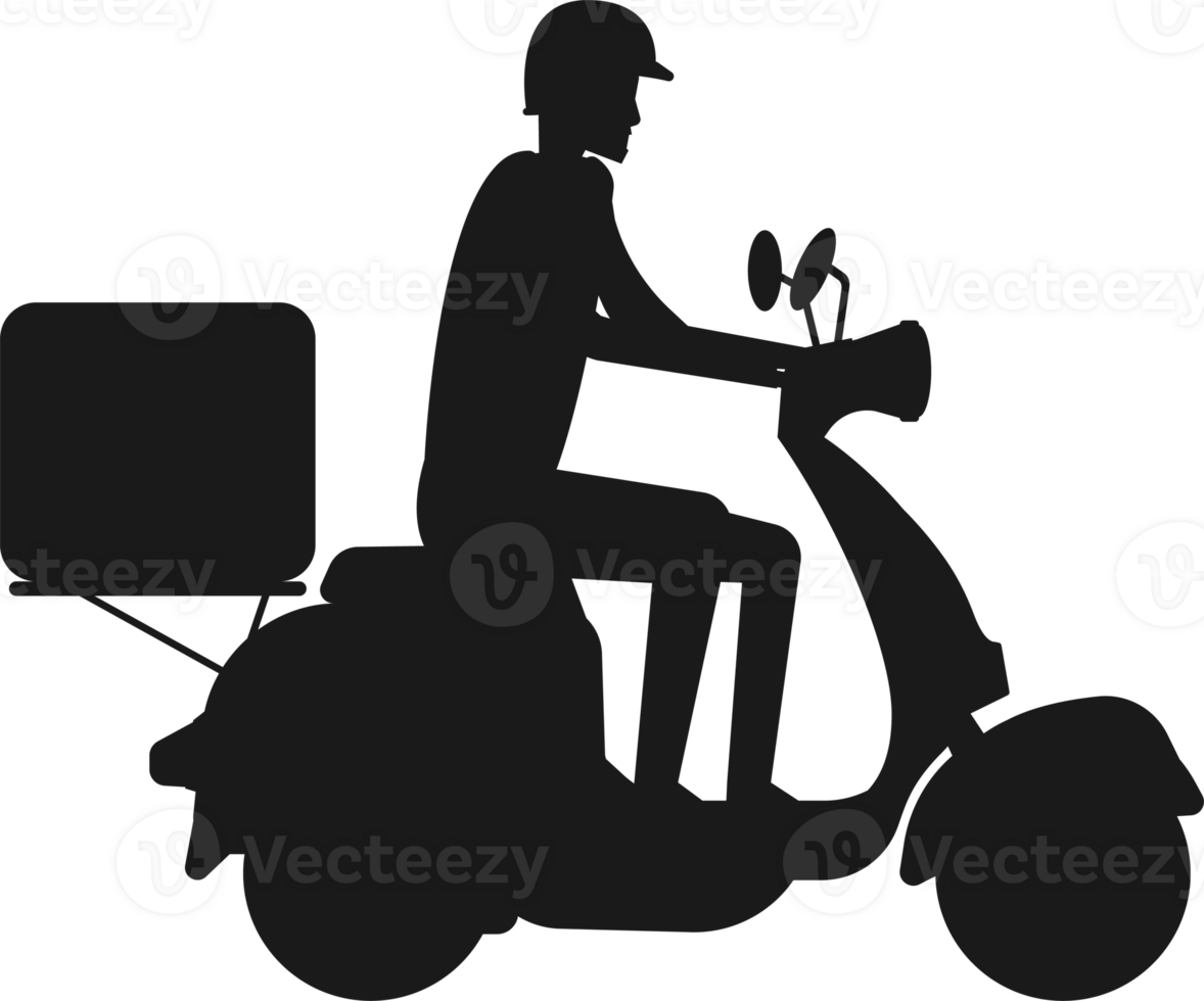 Scooter transport. Food delivery. Motorcycle. Retro scooter. png
