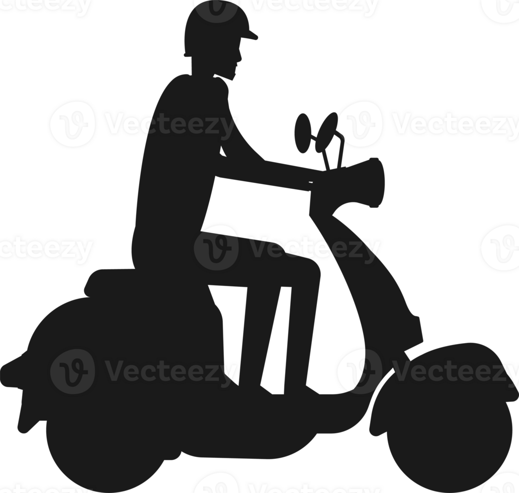 Scooter transport. Food delivery. Motorcycle. Retro scooter. png