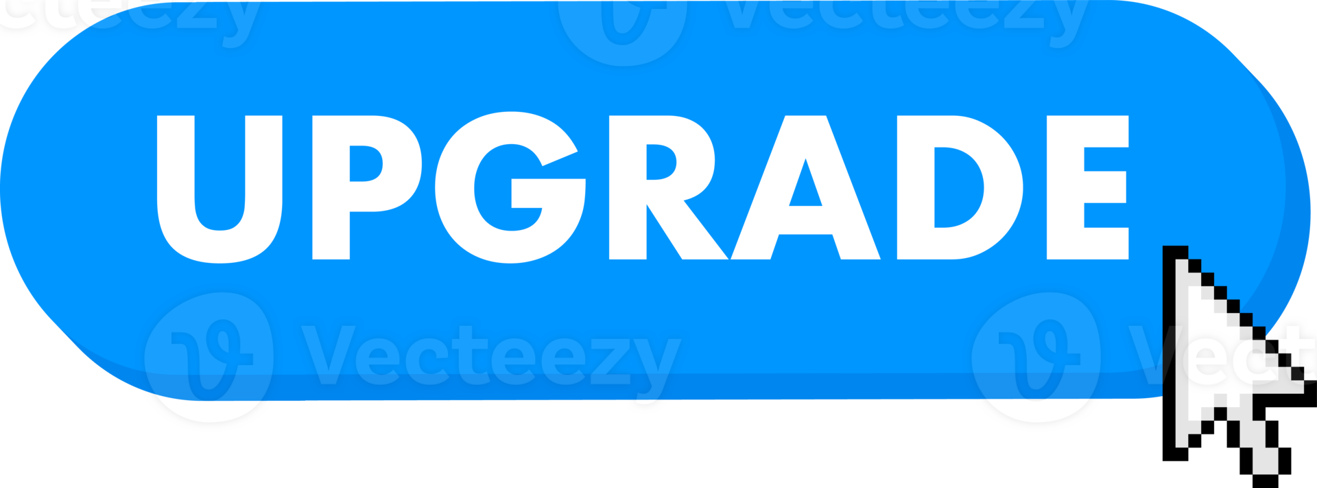 Set of upgrade button. Hand pointer clicking. Upgrade web buttons png