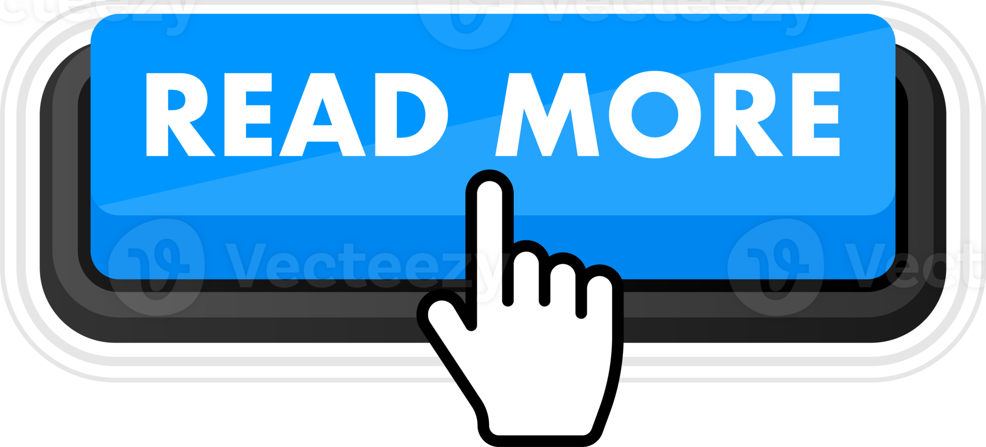 Set of read more button. Hand pointer clicking. read more web buttons png