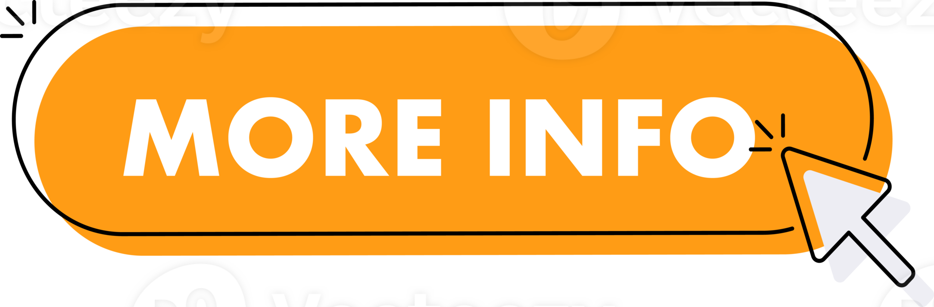 Set of more info button. Hand pointer clicking. More info web buttons png