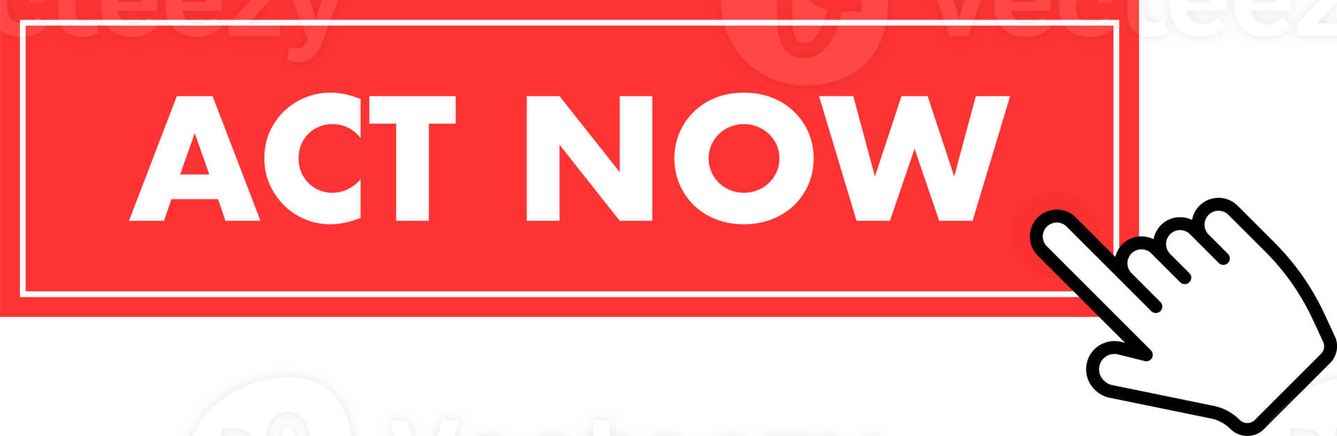Set of Act now button. Hand pointer clicking. Act now web buttons png