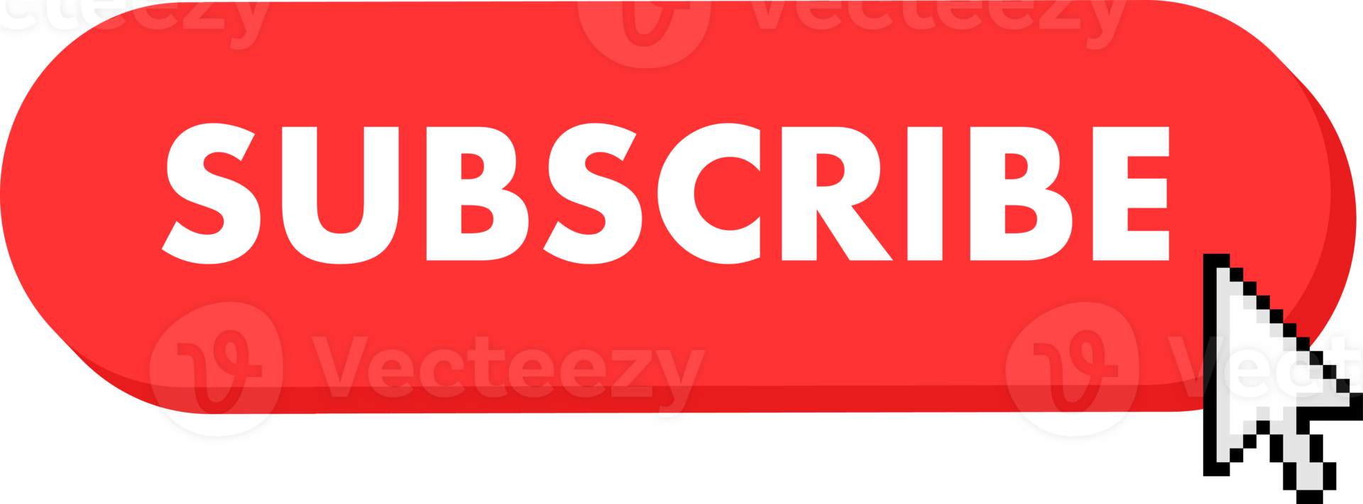 Set of Subscribe button. Hand pointer clicking. Subscribe web buttons png