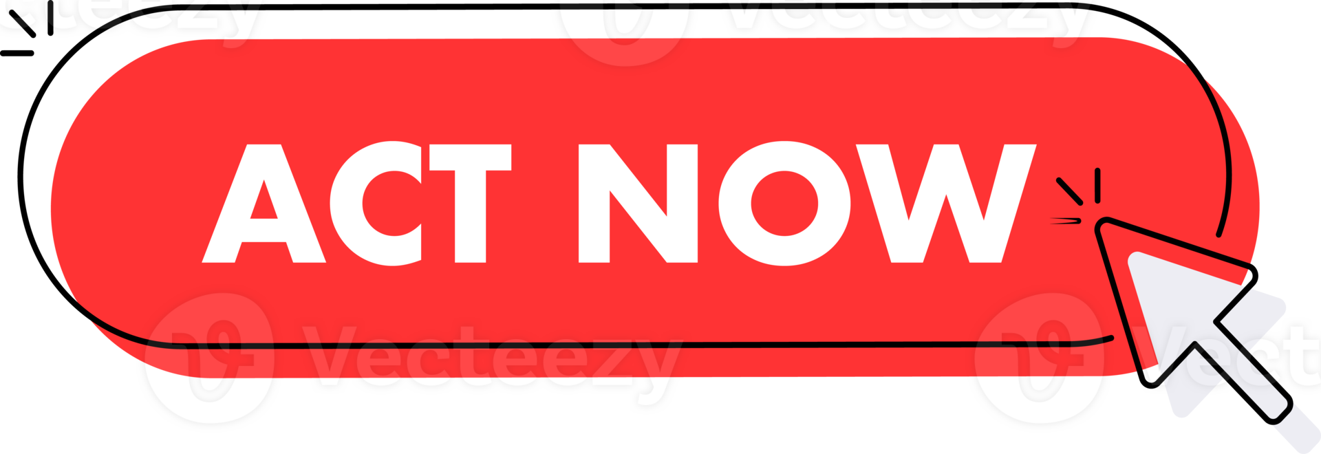 Set of Act now button. Hand pointer clicking. Act now web buttons png