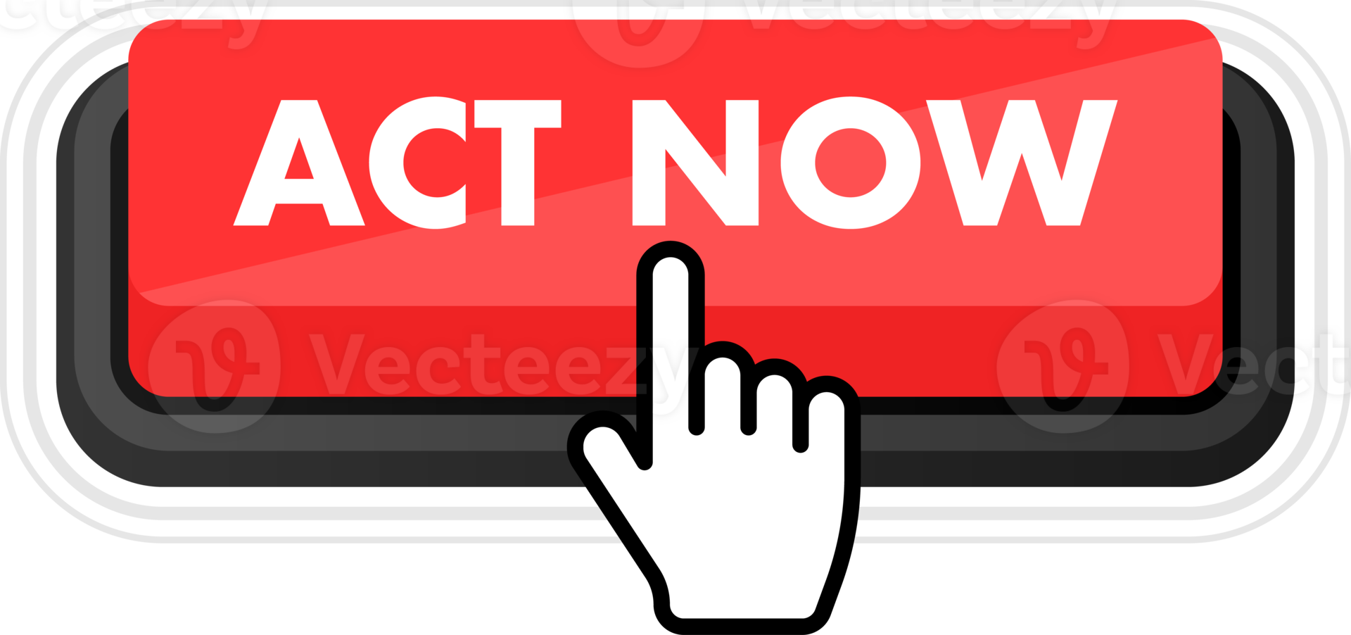 Set of Act now button. Hand pointer clicking. Act now web buttons png