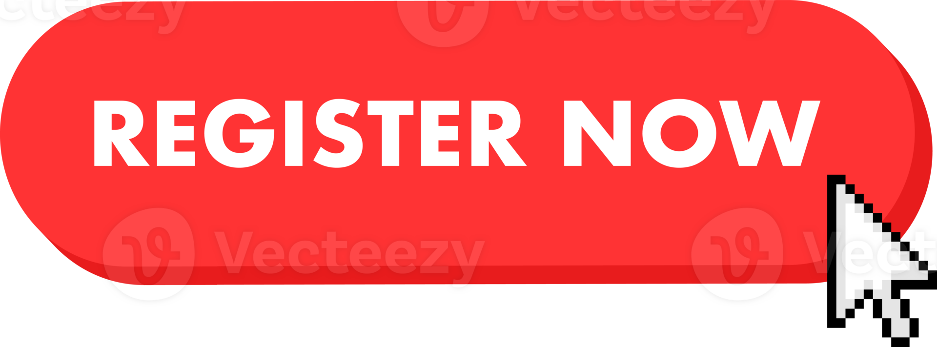 Set of Register now button. Hand pointer clicking. Register now web buttons png