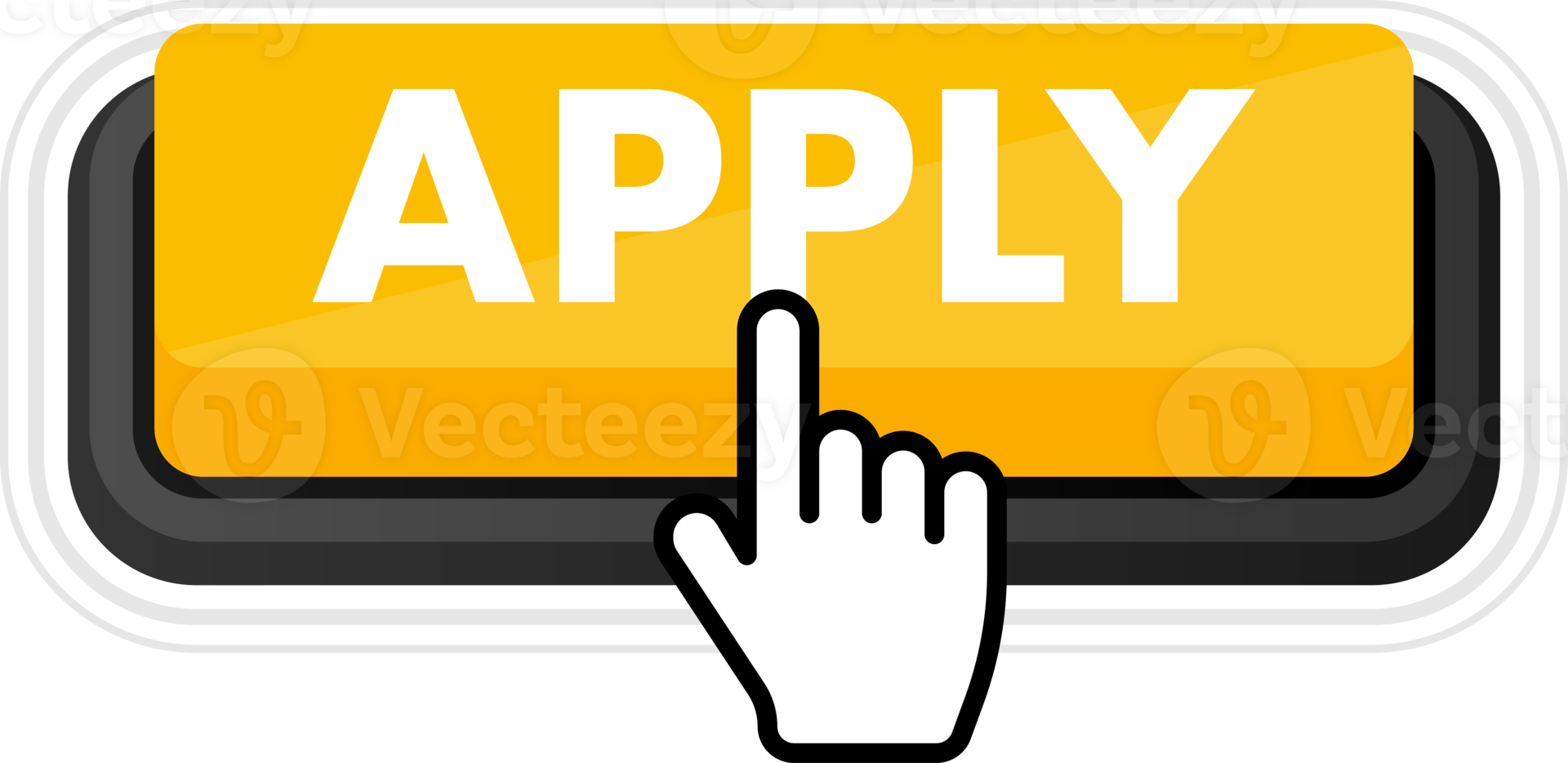 Set of Apply button. Hand pointer clicking. Apply web buttons png
