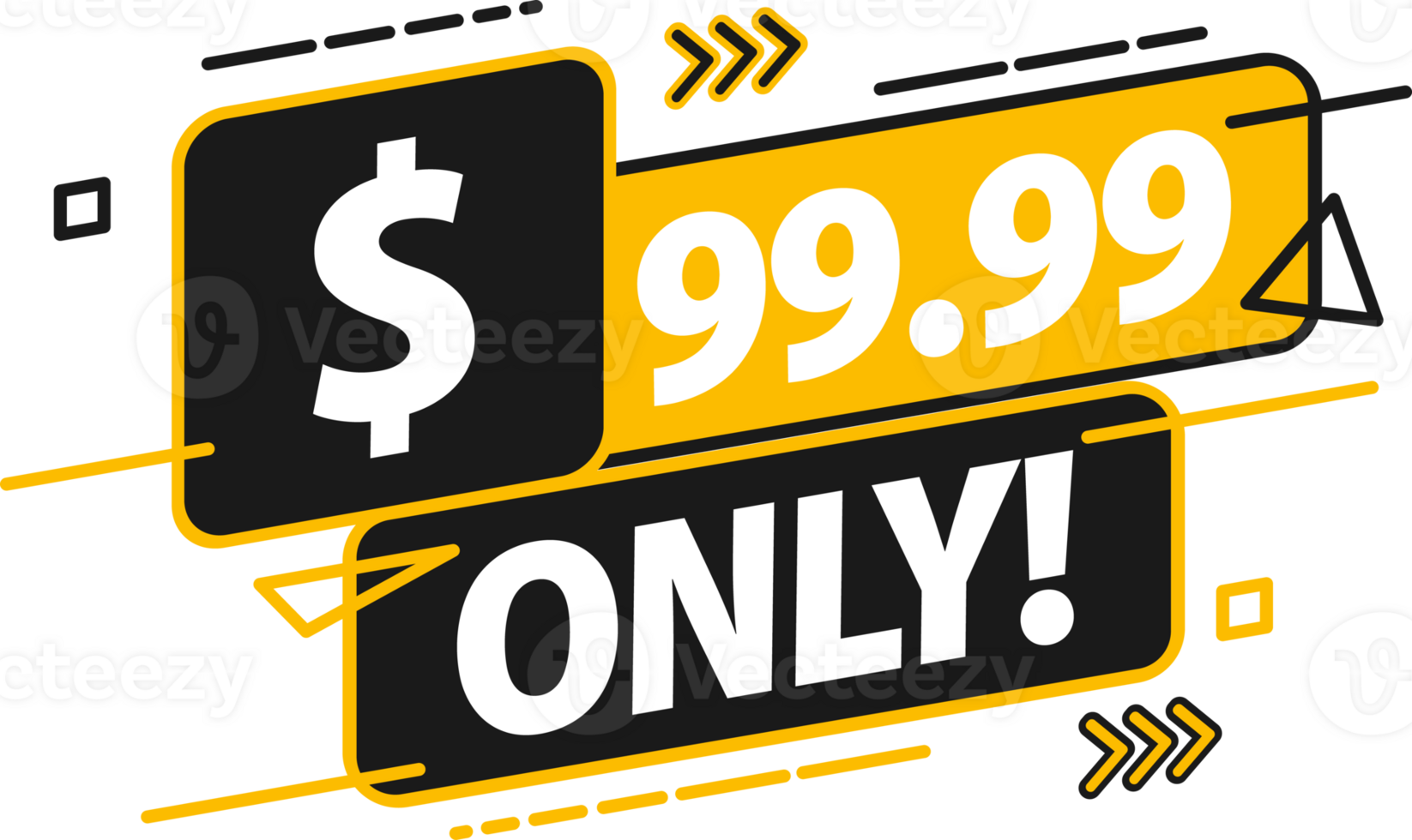 Modern illustration of overlaid geometric shapes in bold black png