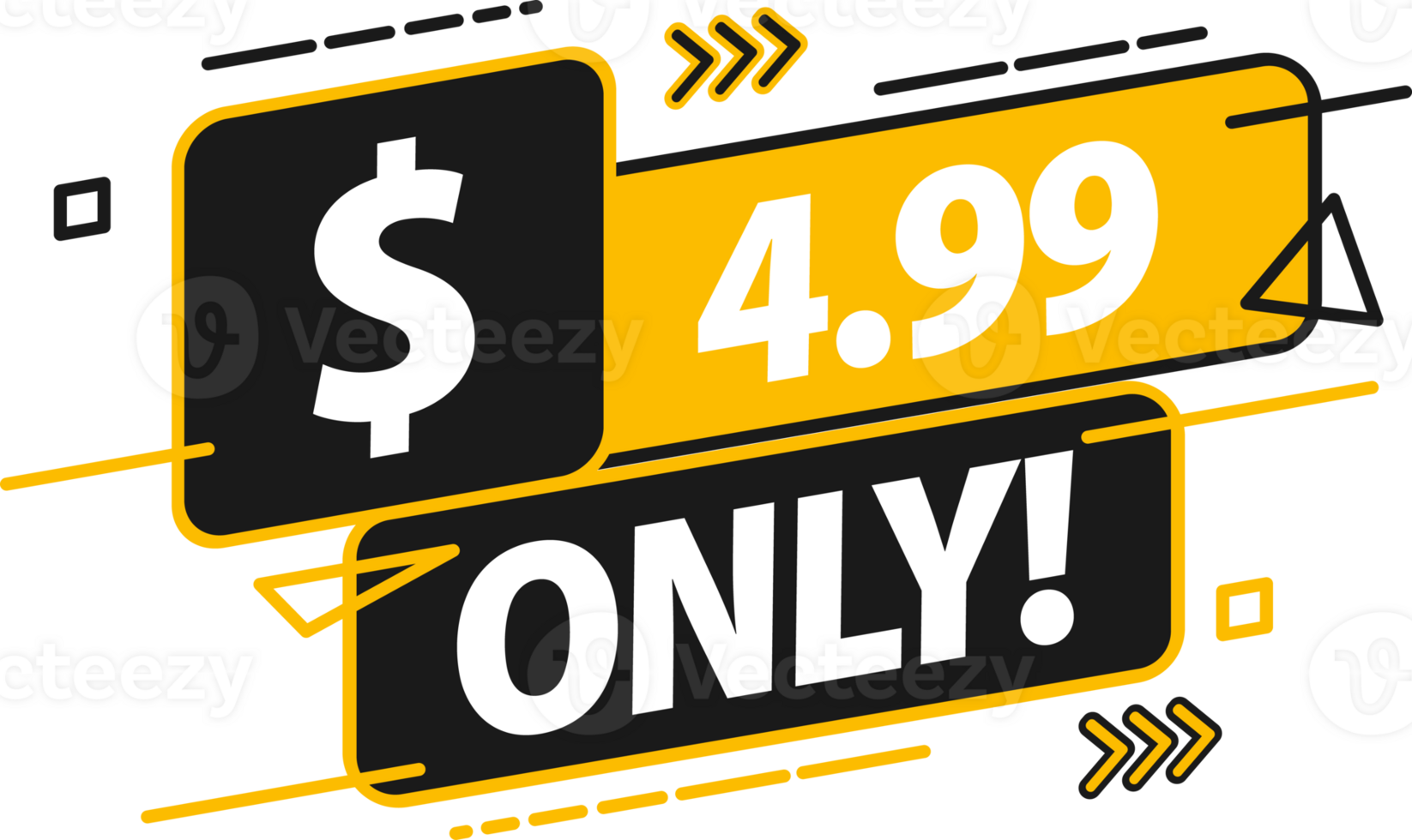 Sale 0.99 1.99 4.99 9.99 49.99 dollars only Offer Badge. Price tag png