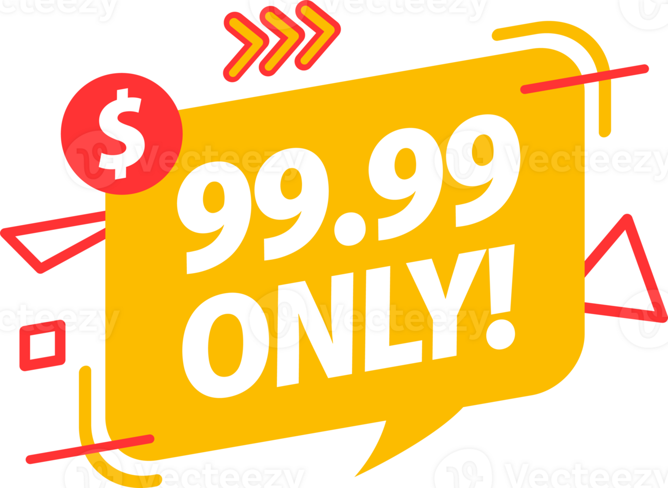 Vibrant, abstract illustration of a speech bubble with a dollar png