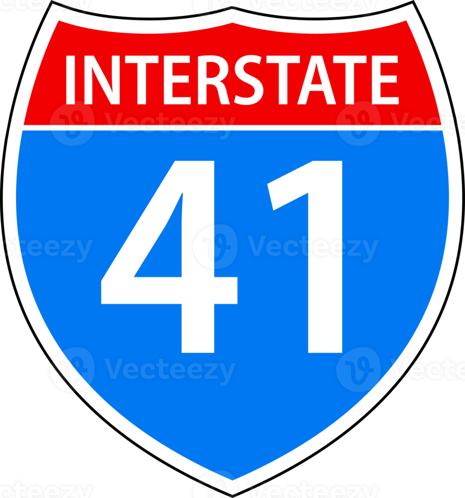 Set Blank American Interstate Highway sign. United States Highway shield png