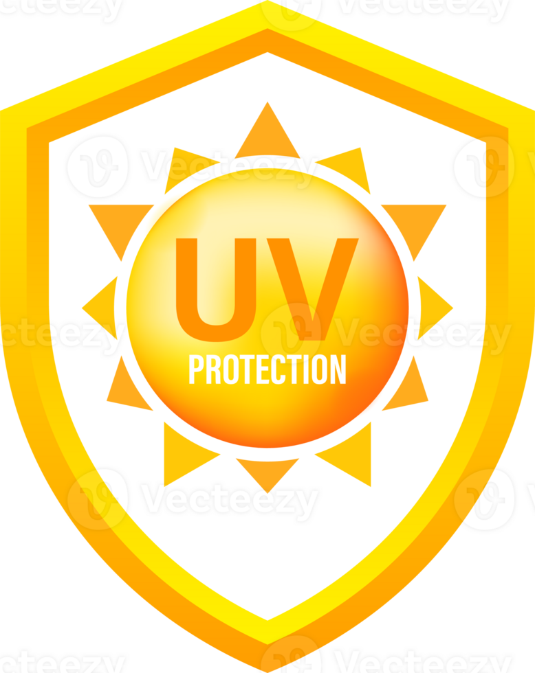 Vibrant sun shield emblem icon with warm colors and a png