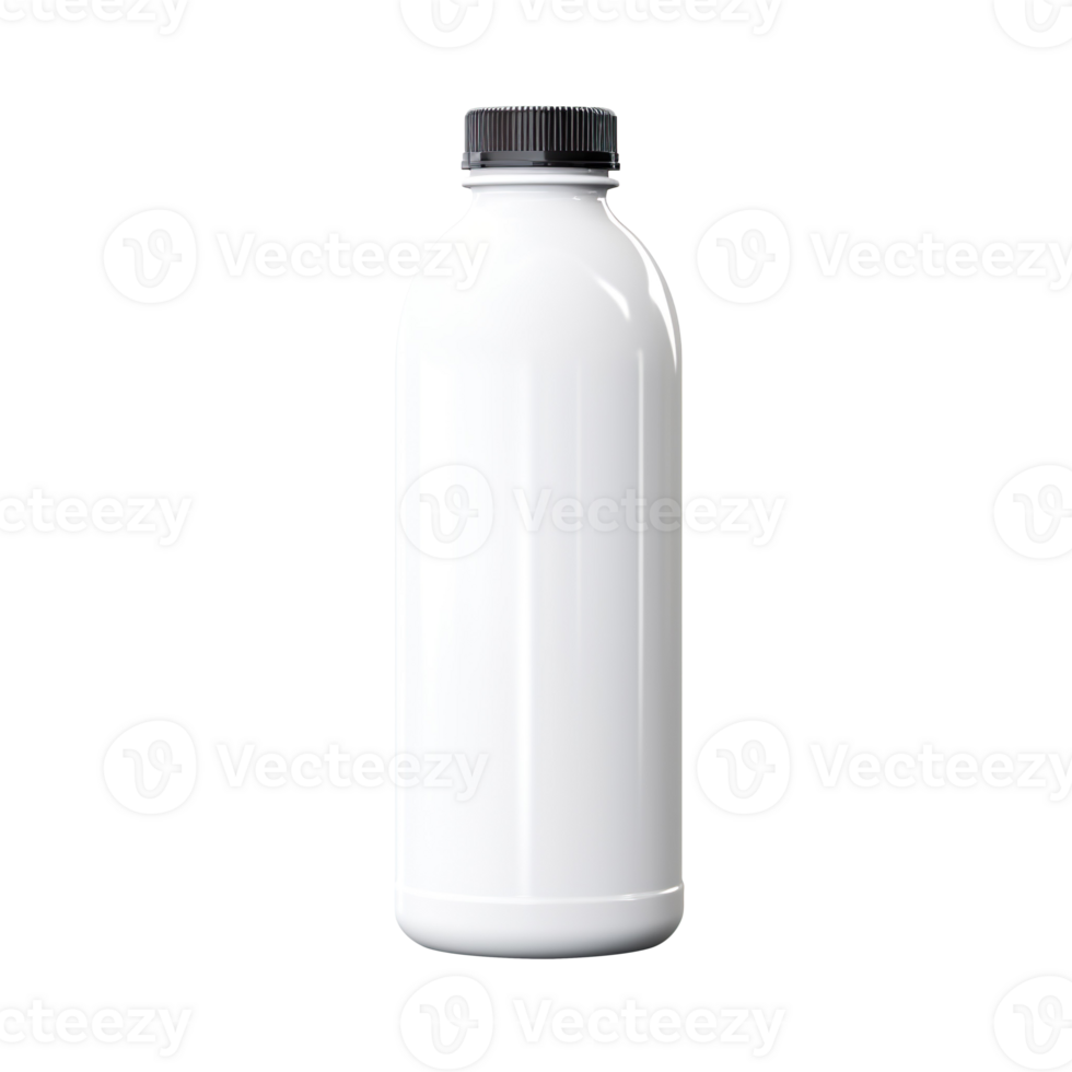 Blank white plastic bottle isolated on transparent background png