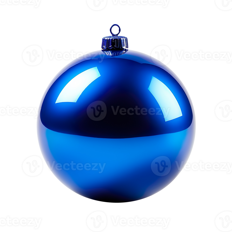 blue christmas ball isolated on transparent background png