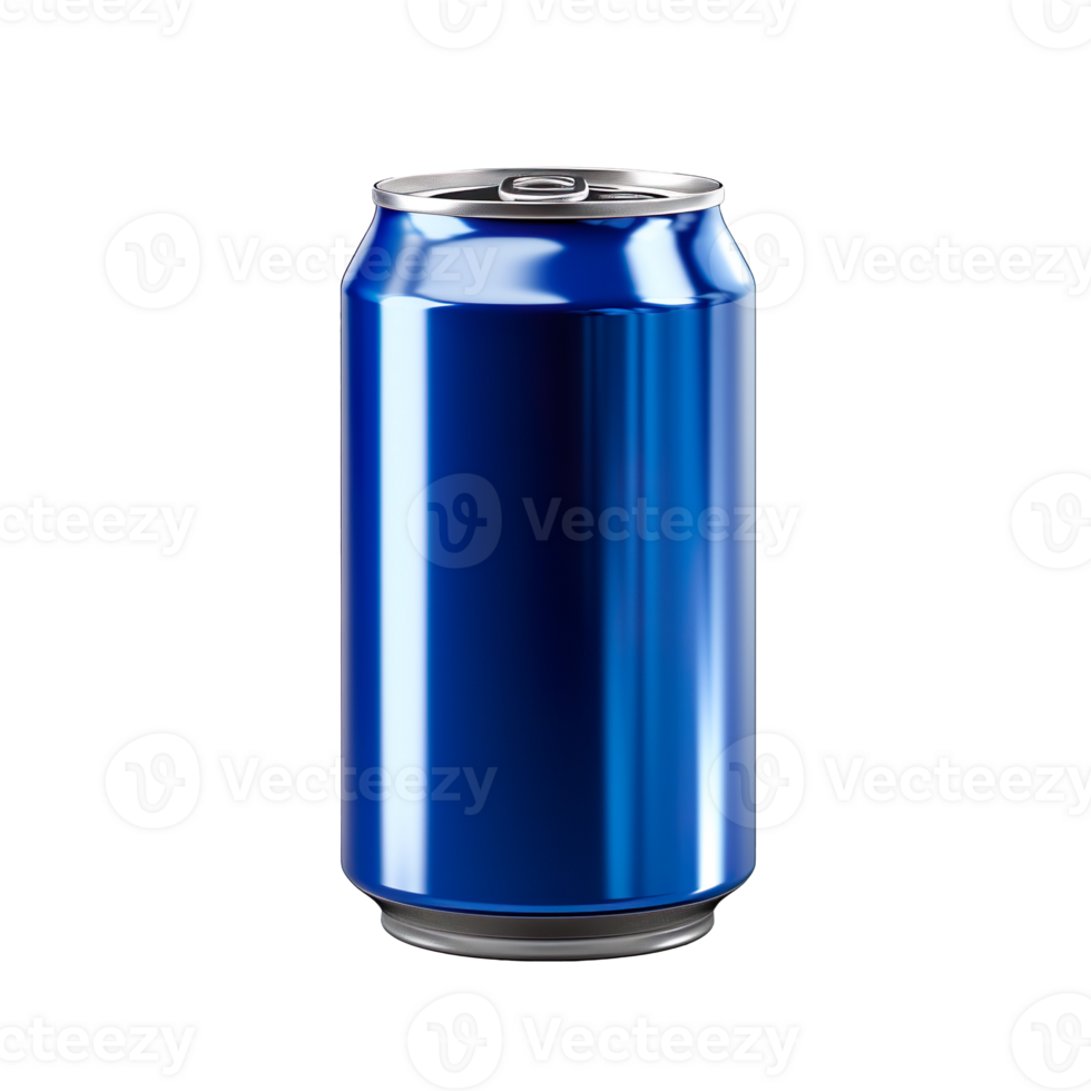 blue soda can isolated on transparent background png