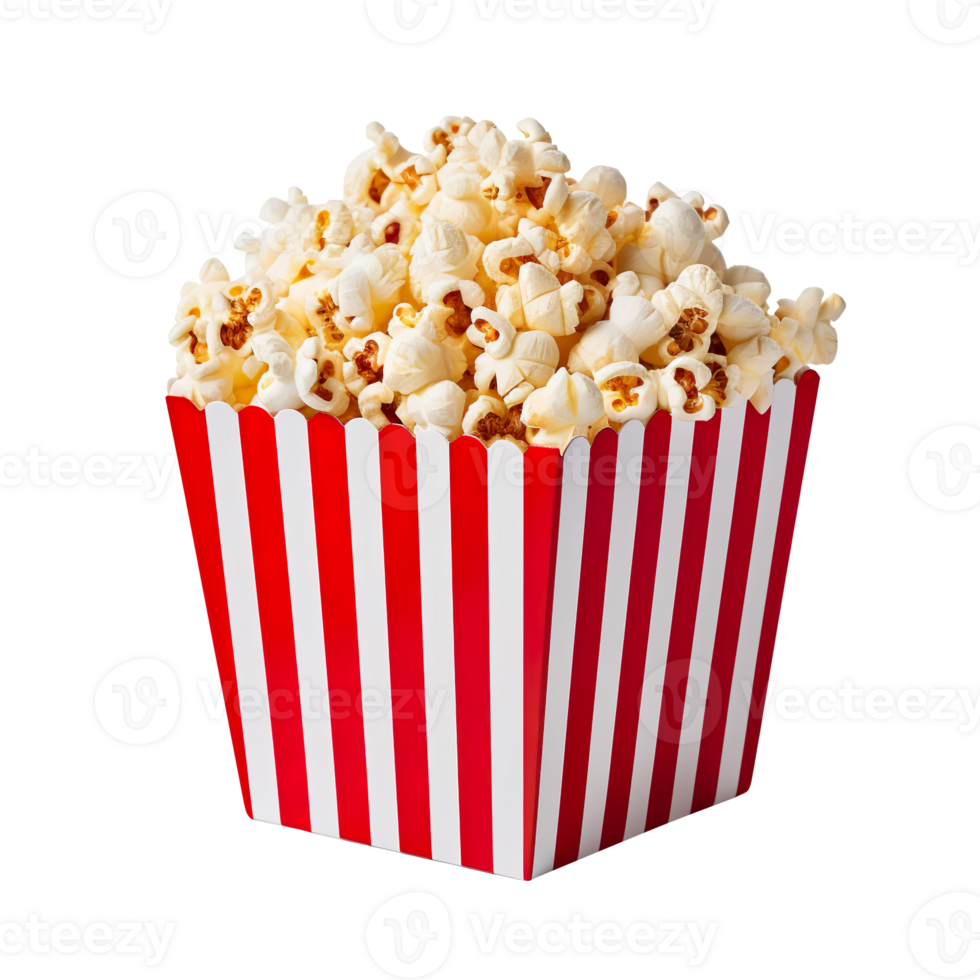 box of popcorn isolated on transparent background png