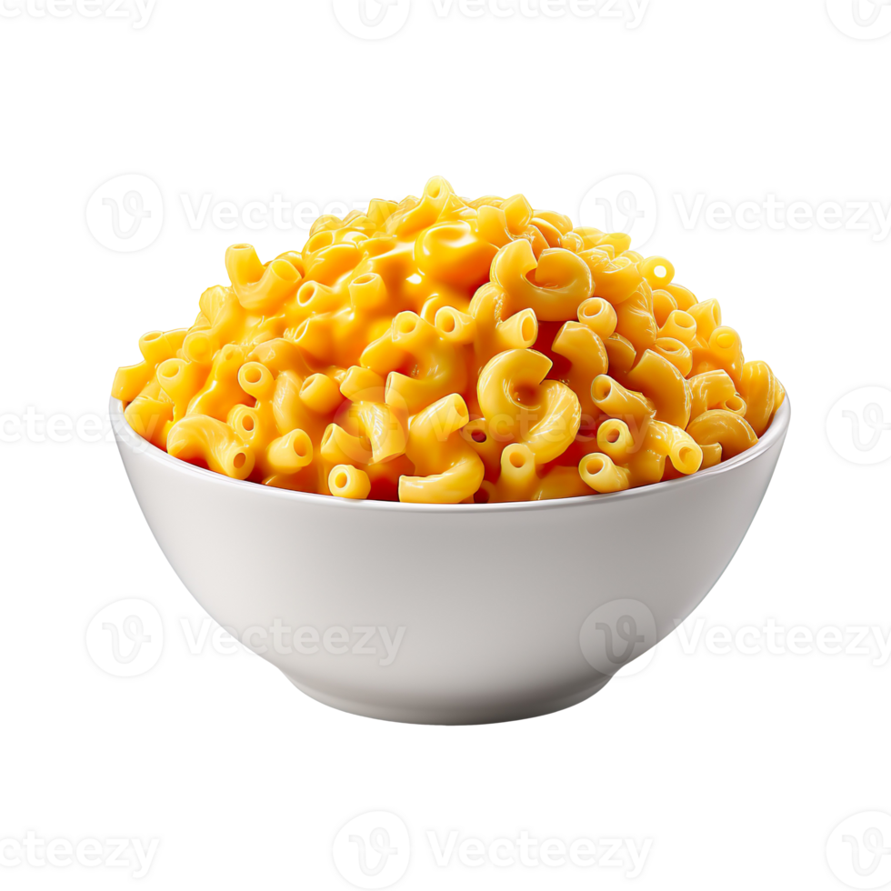 Bowl of mac and cheese isolated on transparent background png