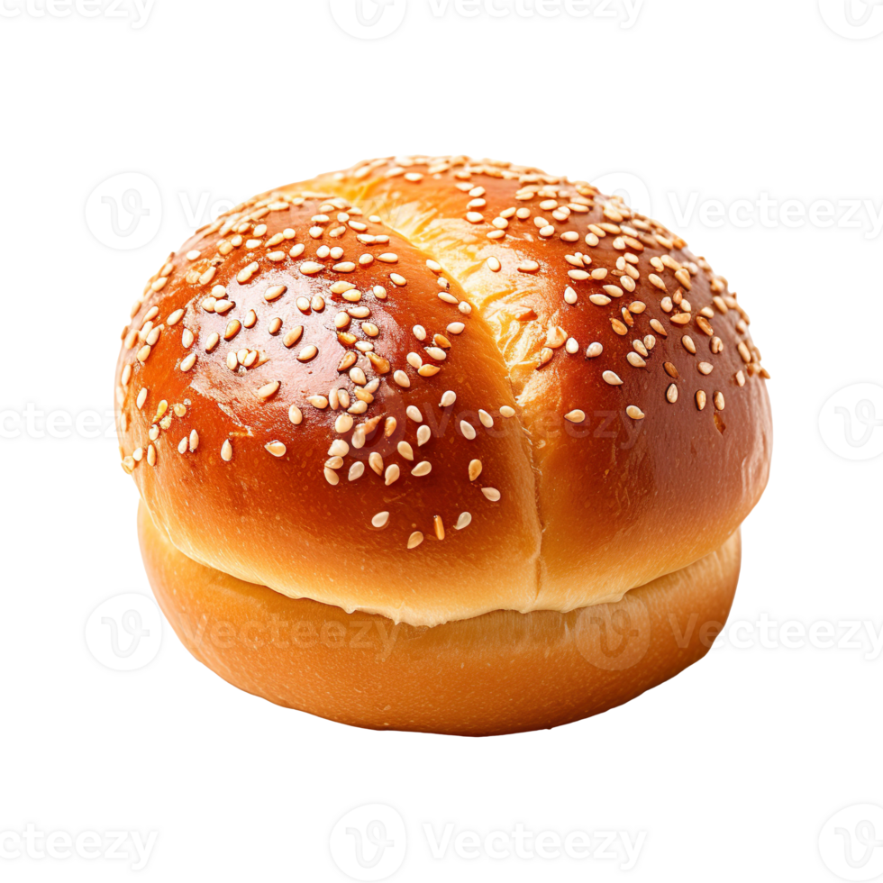 Bun with sesame isolated on transparent background png