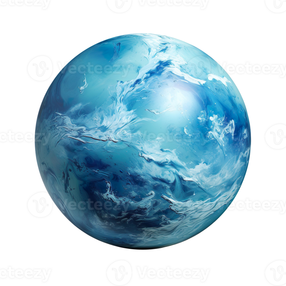 blue planet isolated on transparent background png