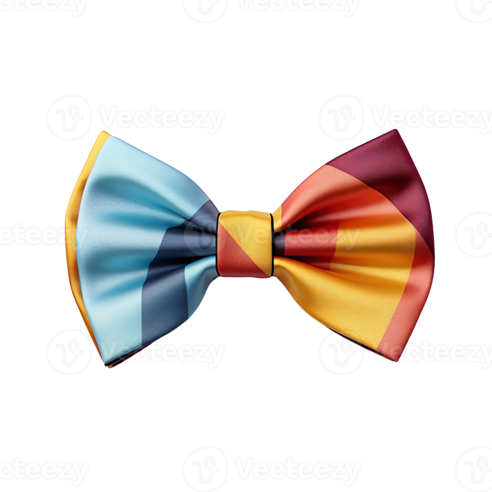 Colorful bow tie isolated on transparent background png