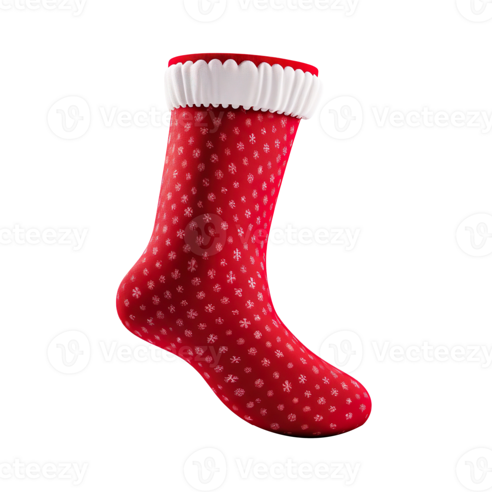 Christmas stocking isolated on transparent background png