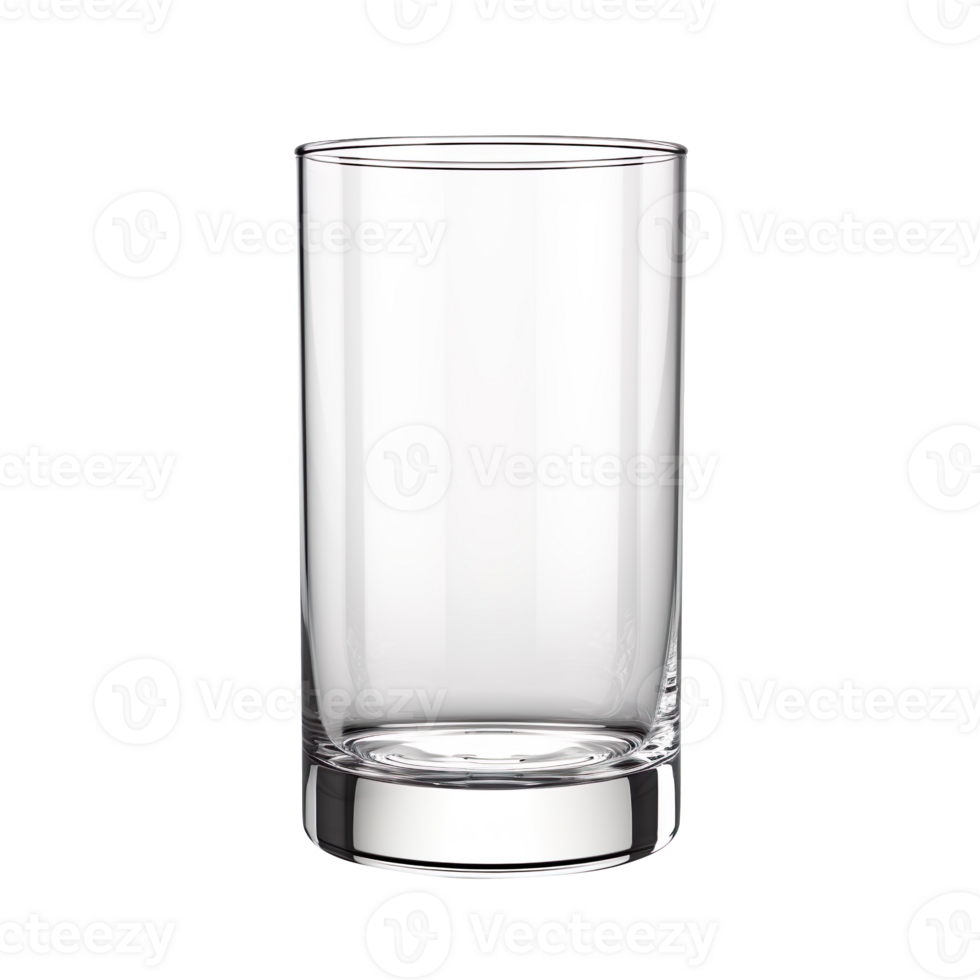 Empty drinking glass isolated on transparent background png