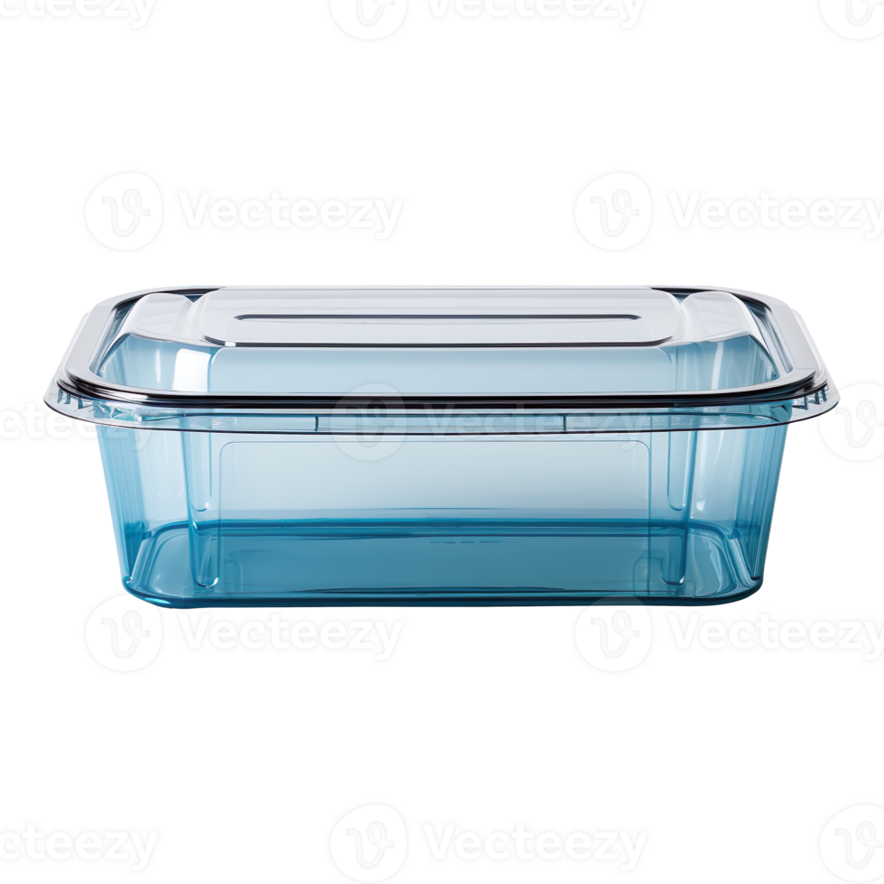 Empty food plastic container isolated on transparent background png