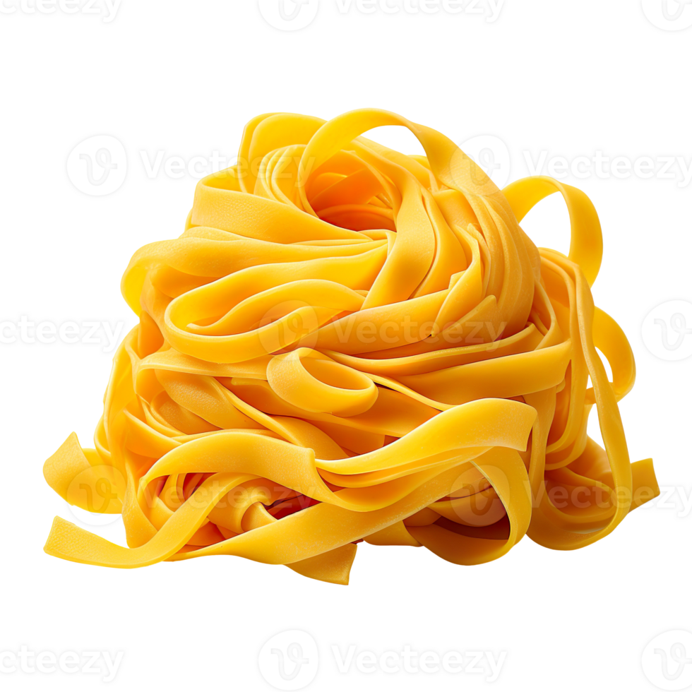 fettuccine pasta isolated on transparent background png