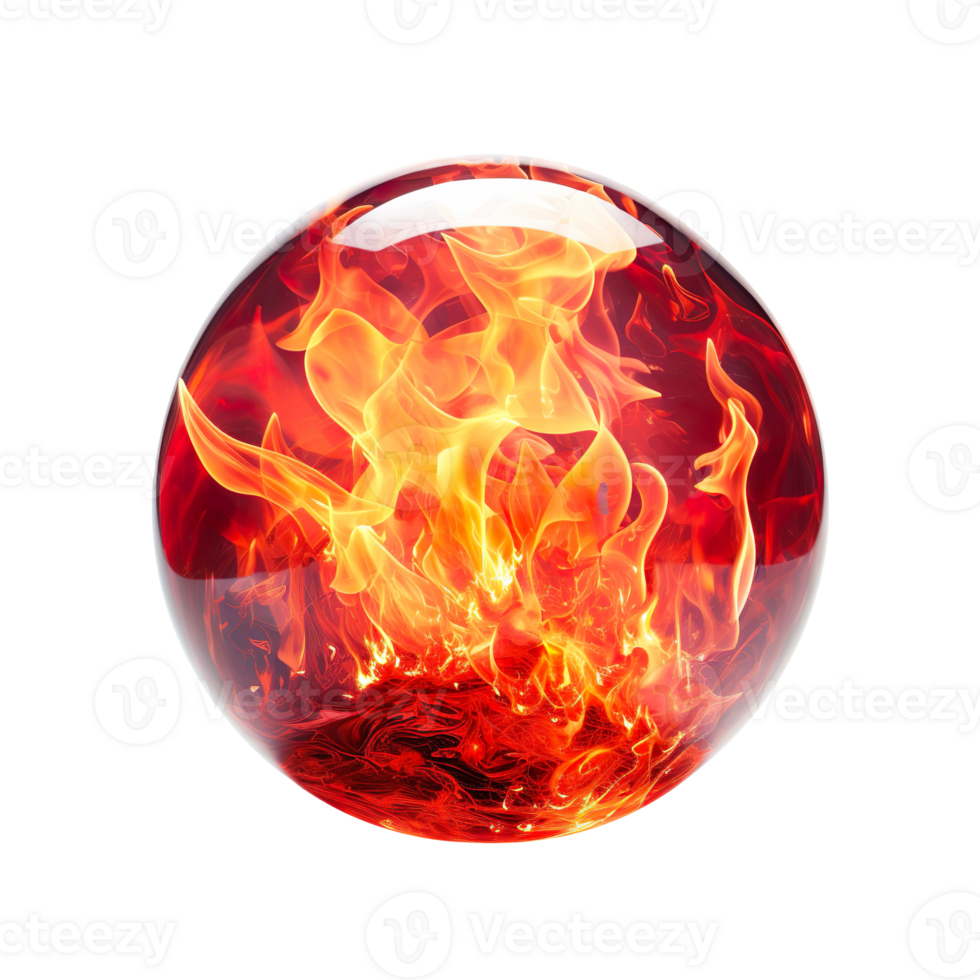 Fire Ball isolated on transparent background png
