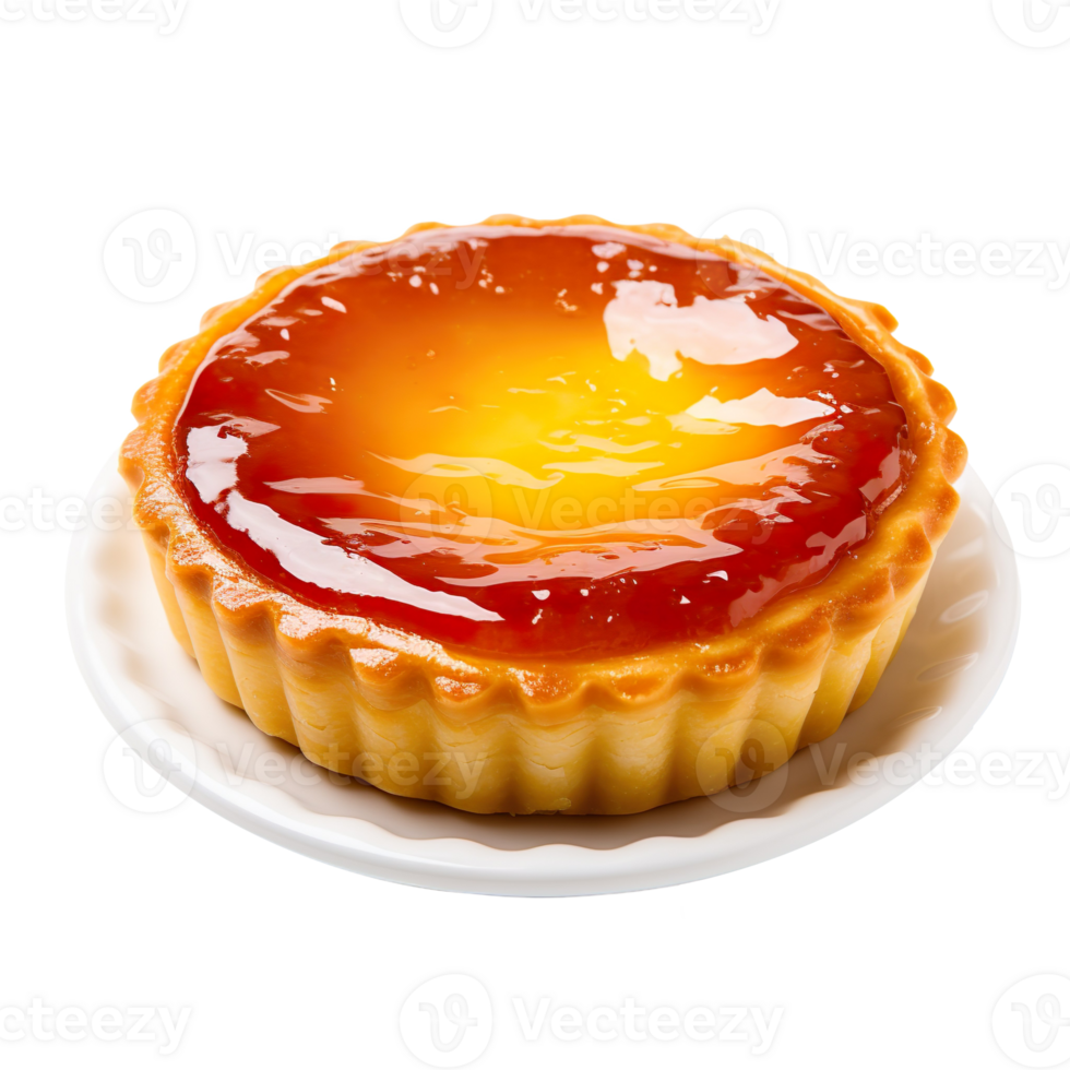 Egg tart isolated on transparent background png
