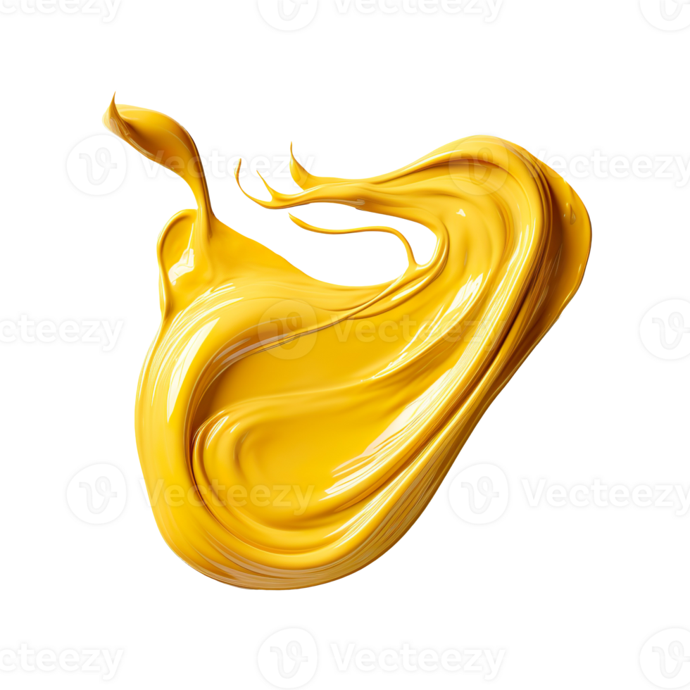 Dijon mustard smear isolated on transparent background png