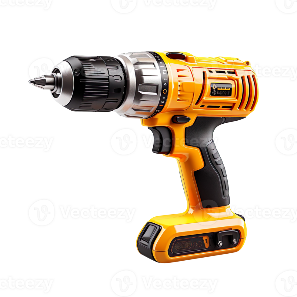 Electric drill isolated on transparent background png