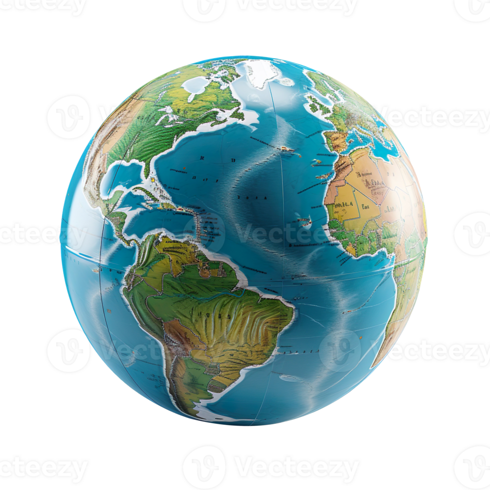 tierra globo aislado en transparente antecedentes png