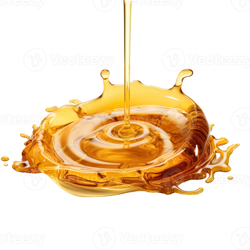 Fluid honey isolated on transparent background png