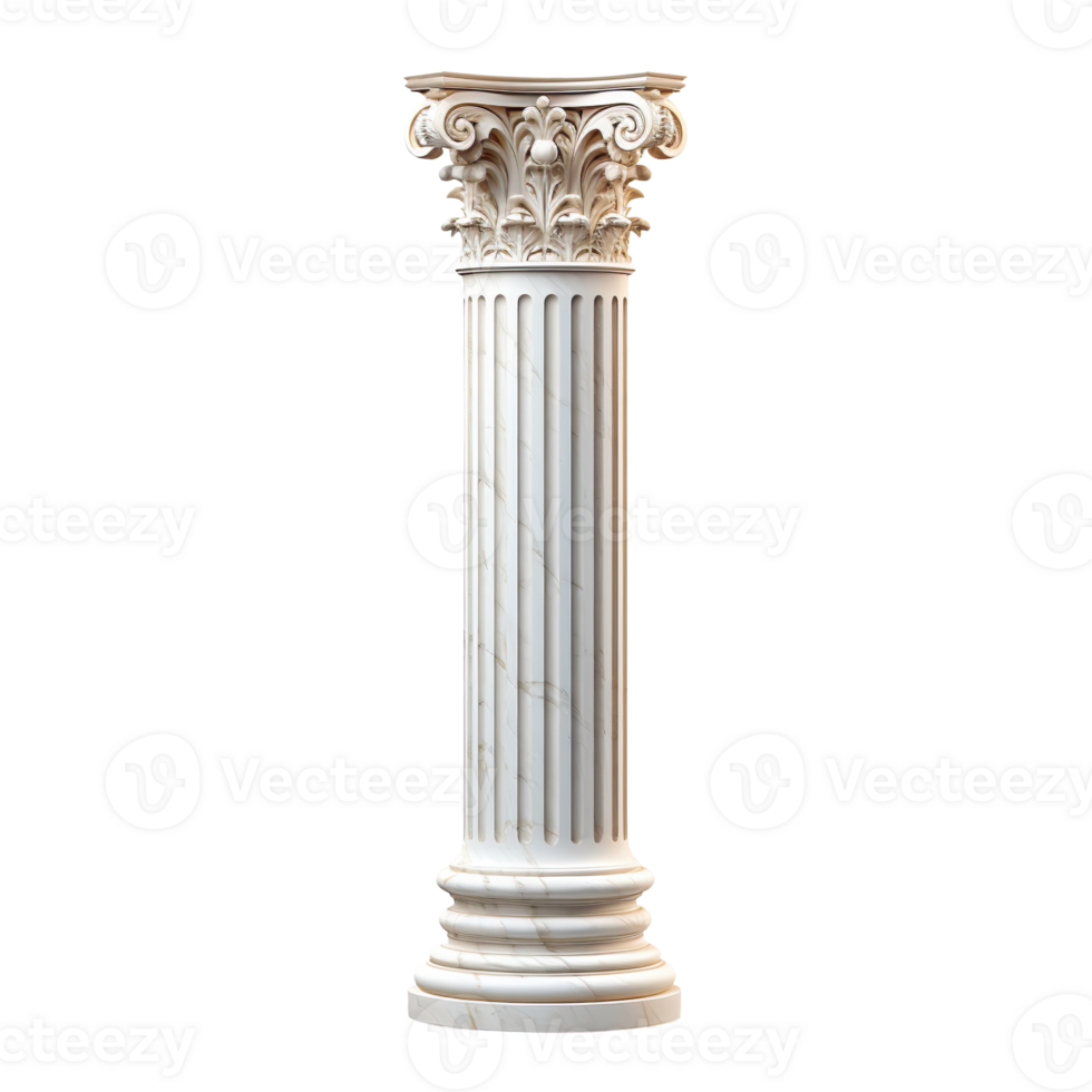 Greek column isolated on transparent background png