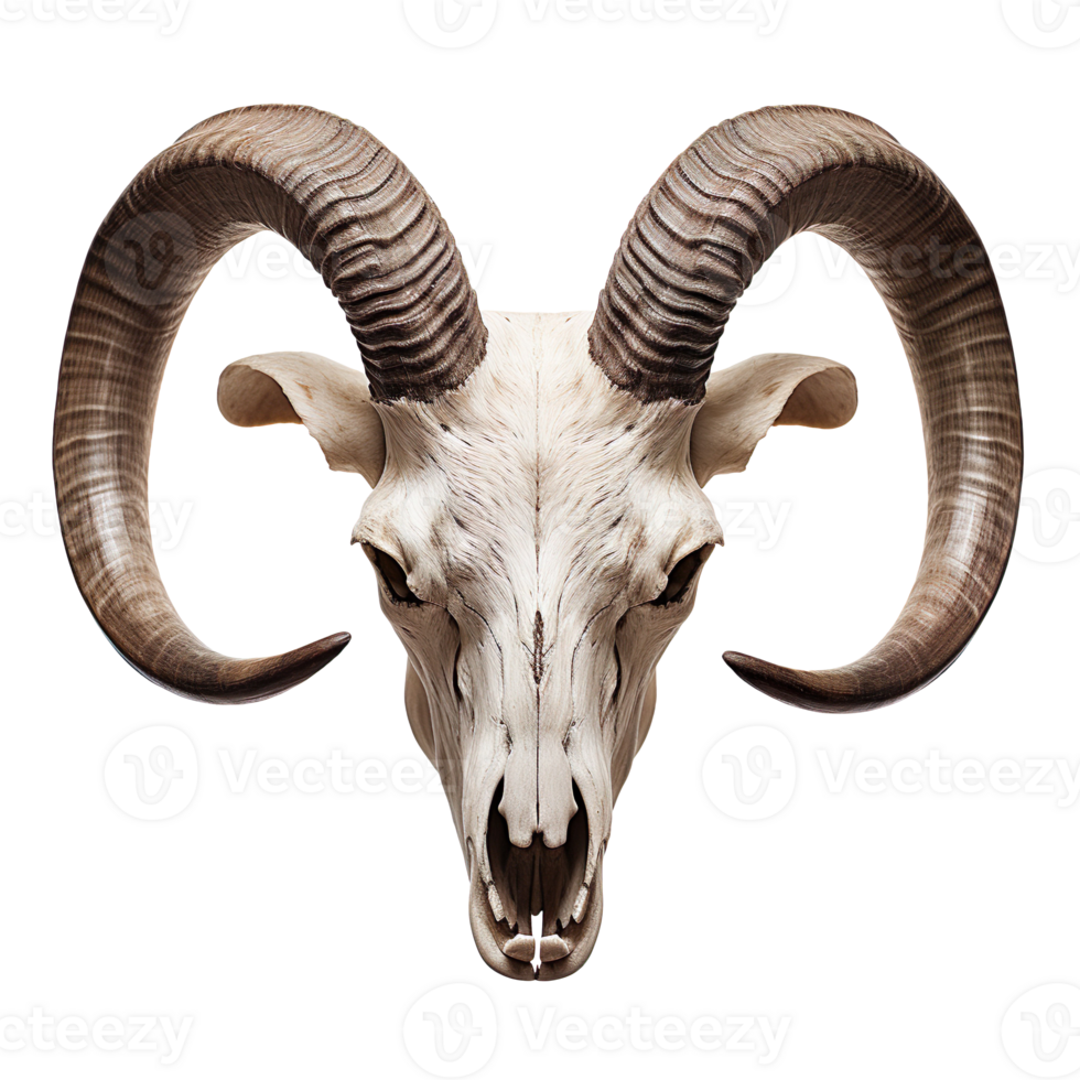 goat skull isolated on transparent background png