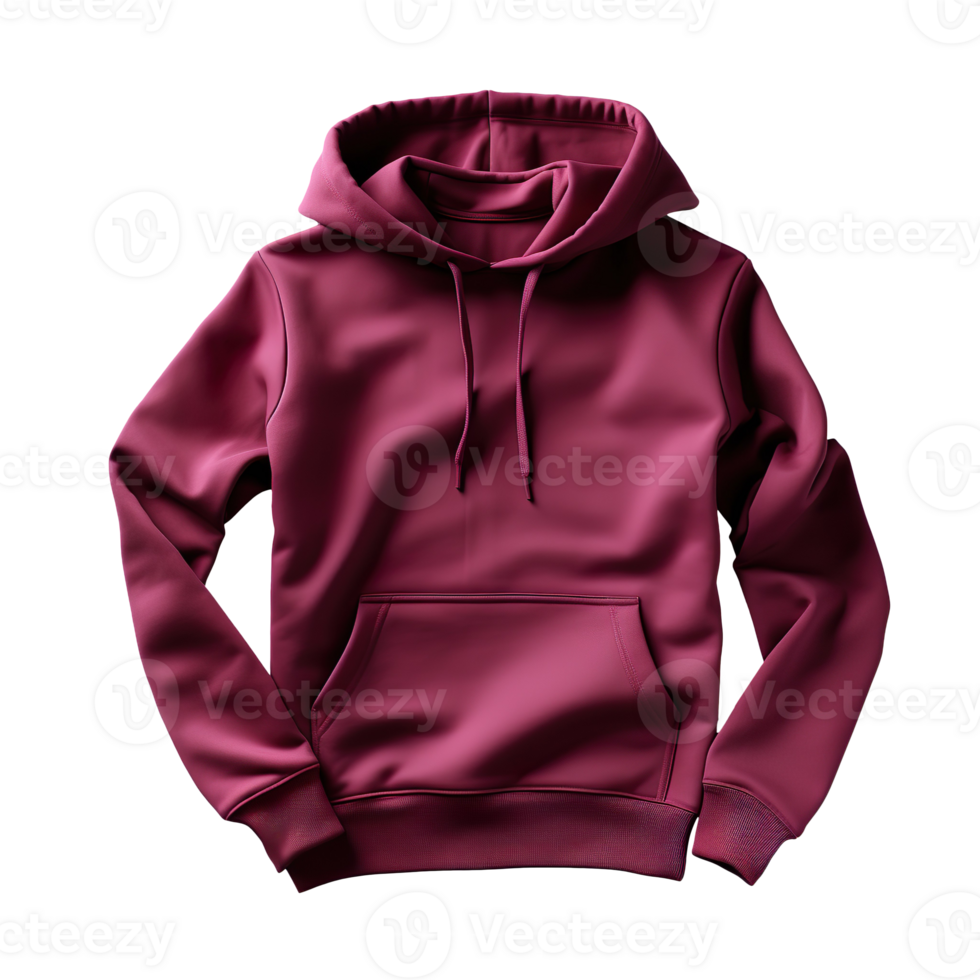 maroon hoodie isolated on transparent background png