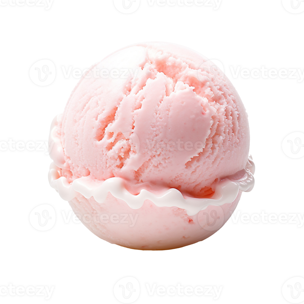 ice cream ball isolated on transparent background png